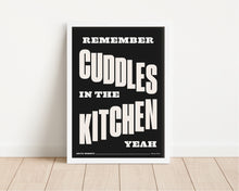 Load image into Gallery viewer, *Framed* Cuddles In The Kitchen Print
