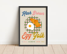 Load image into Gallery viewer, *Framed* Hash Brown Egg Yolk Print
