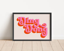 Load image into Gallery viewer, *Framed* Ding Dong Print
