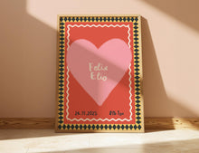 Load image into Gallery viewer, Custom Name Nursery Print | Baby Name, Date of Birth And Weight
