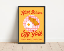 Load image into Gallery viewer, *Framed* Hash Brown Egg Yolk Print
