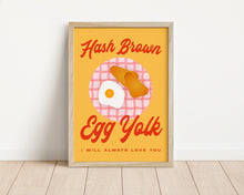Load image into Gallery viewer, *Framed* Hash Brown Egg Yolk Print
