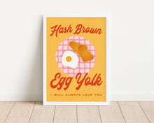 Load image into Gallery viewer, *Framed* Hash Brown Egg Yolk Print
