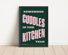 Load image into Gallery viewer, *Framed* Cuddles In The Kitchen Print
