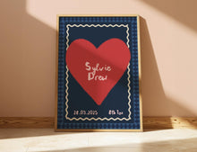 Load image into Gallery viewer, Custom Name Nursery Print | Baby Name, Date of Birth And Weight
