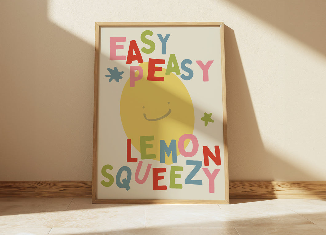 Easy Peasy Lemon Squeezy Kids Print