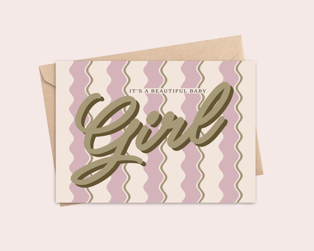 New Baby Girl Card | New Arrival | Birth