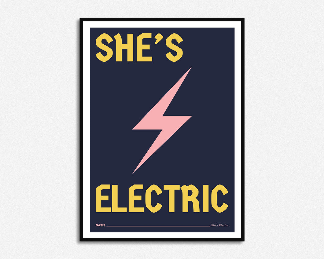 SECONDS SALE She's Electric Print