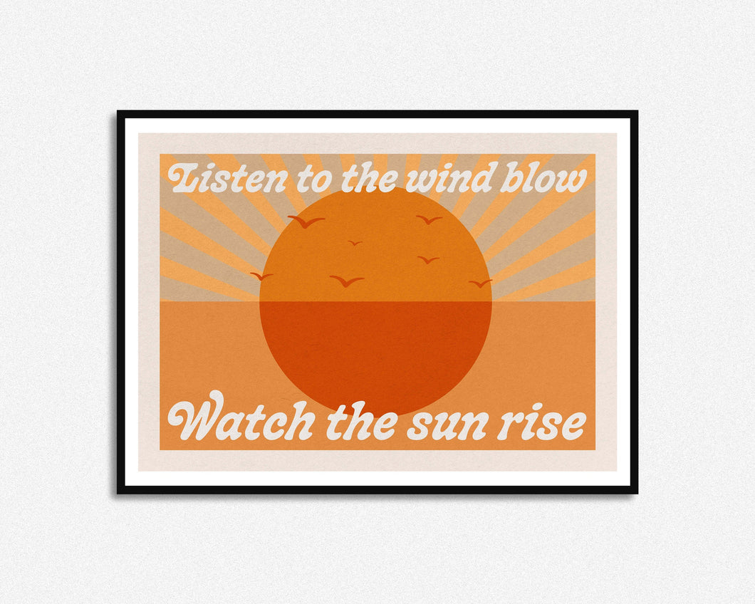 SECONDS SALE Listen To The Wind Blow Print