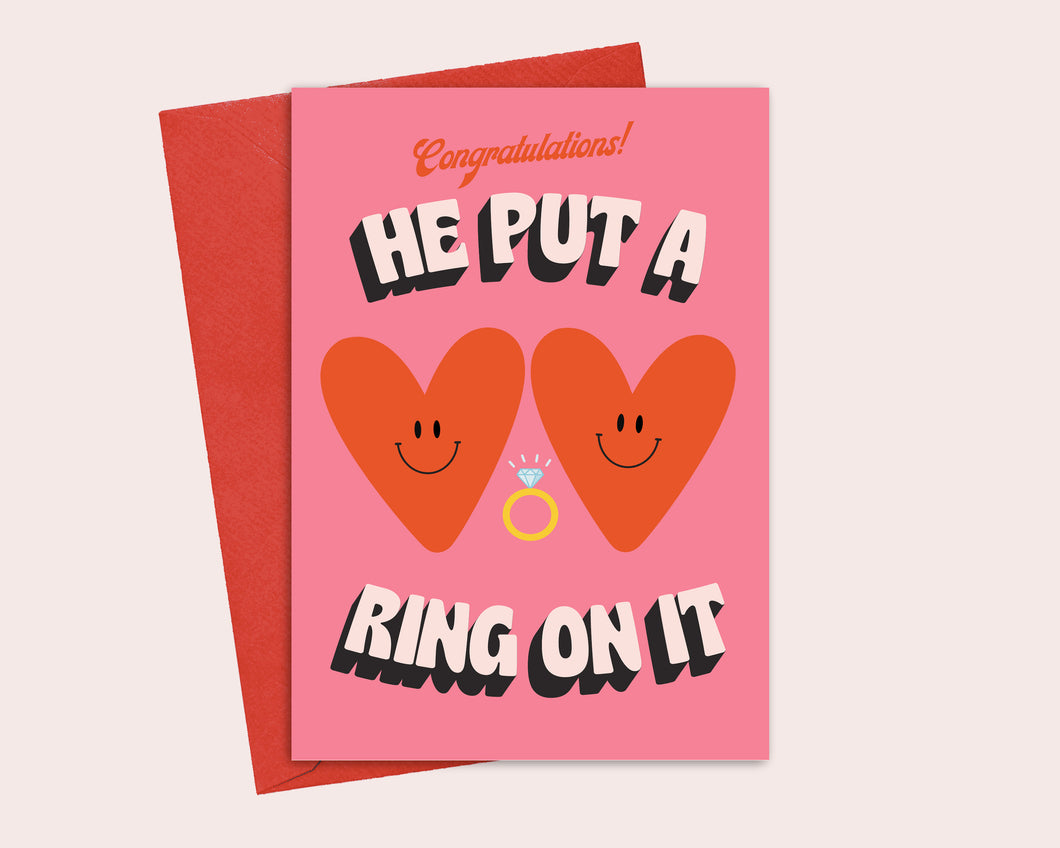 He Put A Ring On It Greeting Card