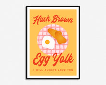 Load image into Gallery viewer, Hash Brown Egg Yolk Print
