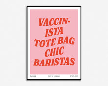 Load image into Gallery viewer, Vaccinista Tote Bag Chic Baristas Print
