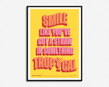 Load image into Gallery viewer, Straw In Something Tropical Print
