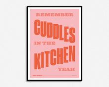 Load image into Gallery viewer, SECONDS SALE Cuddles In The Kitchen Print
