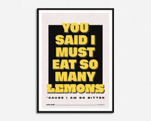 Load image into Gallery viewer, SECONDS SALE Eat So Many Lemons Print
