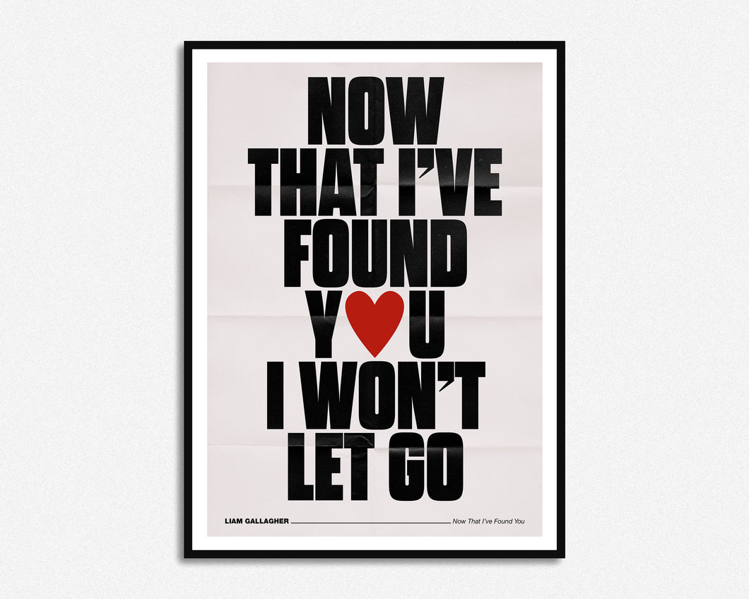 Now That I've Found You Print
