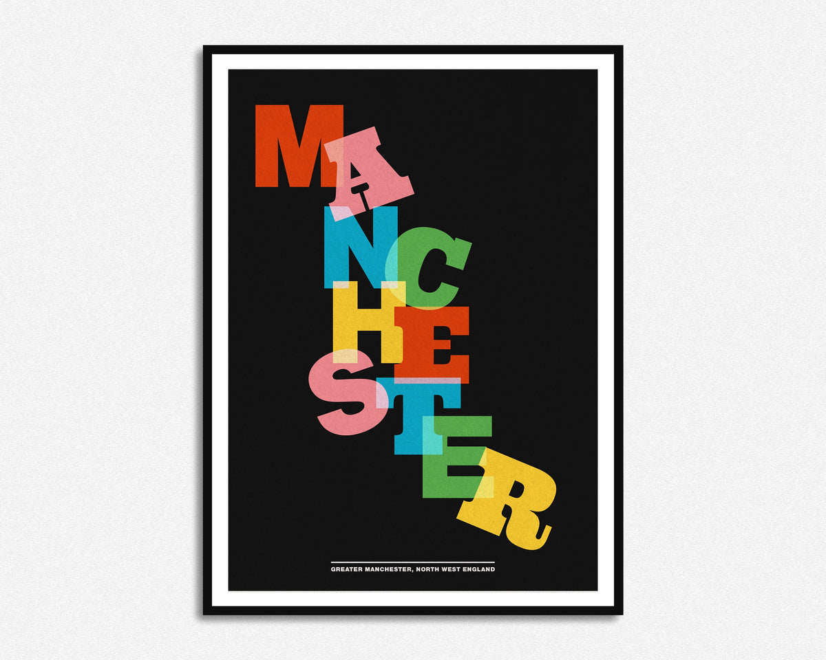 Manchester Typography Print – HollieGraphik