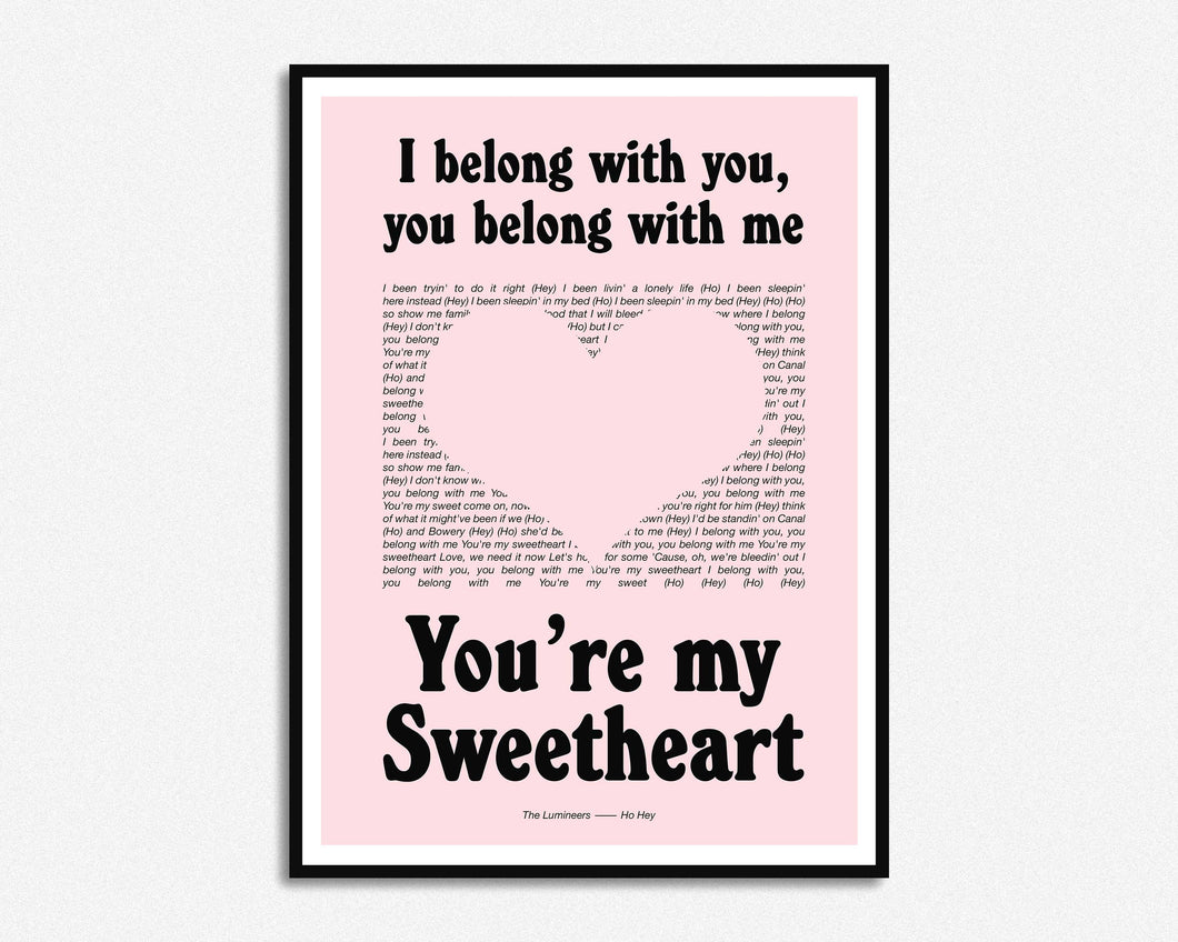 I Belong With You You Belong With Me Print