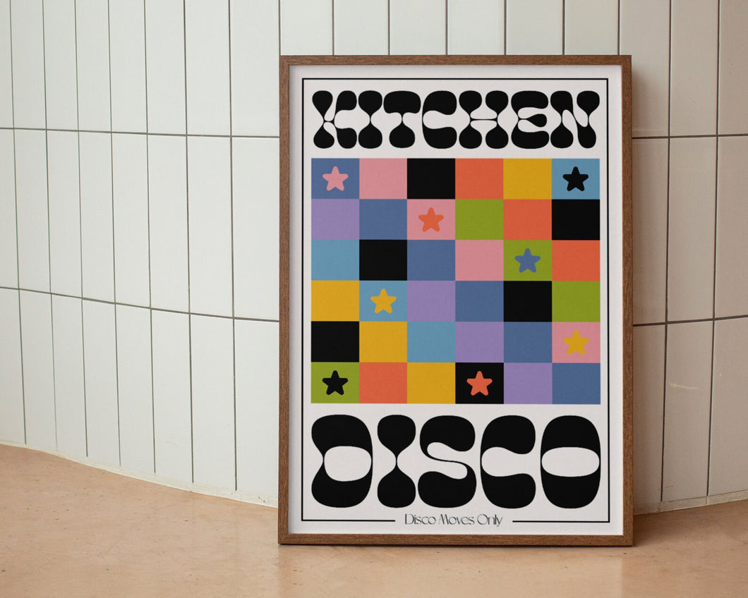 Kitchen Disco Checkerboard Print