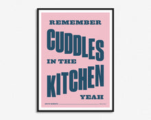 Load image into Gallery viewer, SECONDS SALE Cuddles In The Kitchen Print
